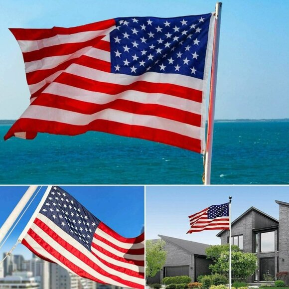 US Nylon American Flag 4x6ft Heavy Duty Extra Large Flag Stars Brass Grommets - Picture 3 of 3